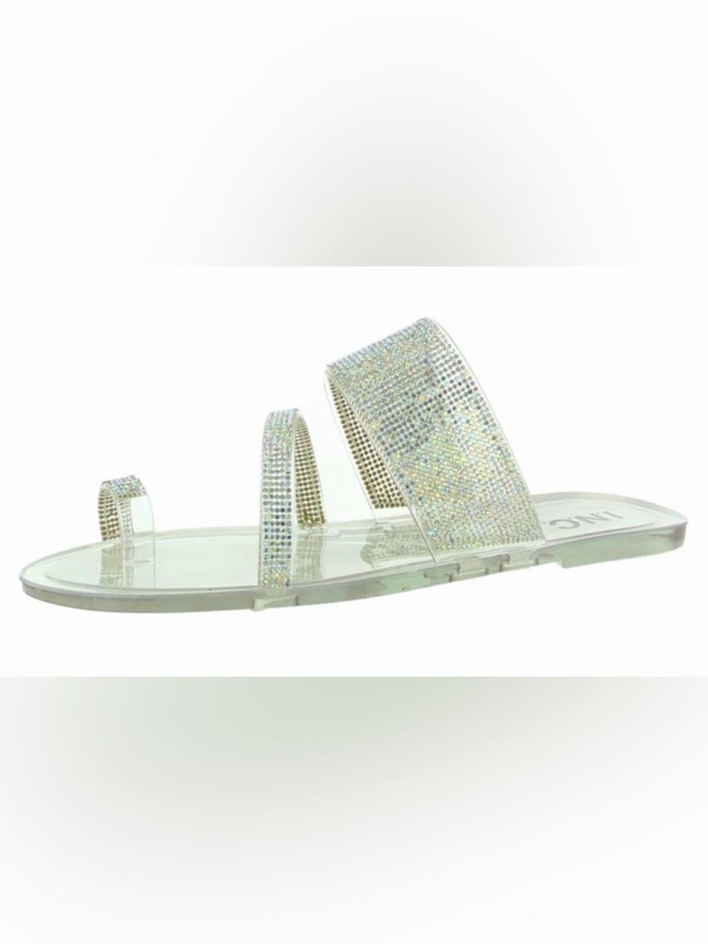 NWT [INC International Concepts] Gianolo Rhinestone Slip-On Sandals Womens 5 & 6 - Picture 3 of 12
